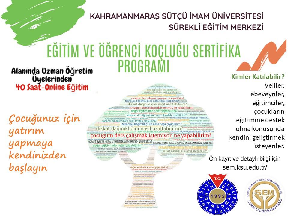 Üniversitemiz Sürekli Eğitim Merkezi, Eğitim ve Öğrenci Koçluğu Sertifika Programının İlk Dersini Rektör Prof. Dr. Niyazi Can Verdi