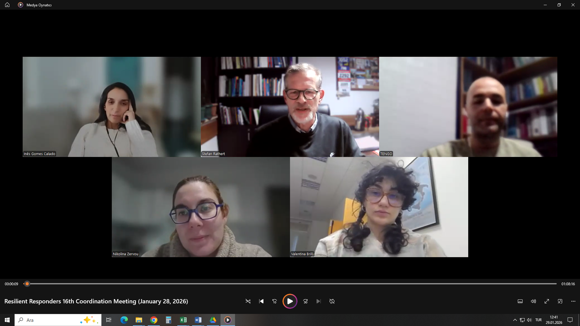 Dayanıklı Müdahaleciler Projesinin On altıncı Çevrim İçi Koordinasyon Toplantısı Gerçekleştirildi 